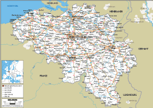 ROAD Map of Belgium
