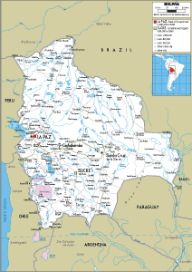 ROAD Map of Bolivia