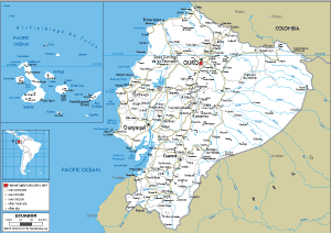 ROAD Map of Ecuador
