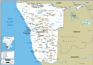 ROAD Map of Namibia