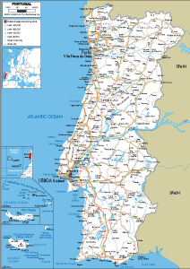 ROAD Map of Portugal