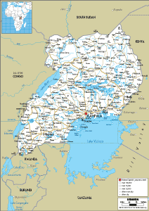 ROAD Map of Uganda