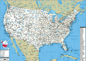 ROAD Map of the United States